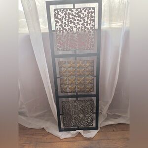 red maroon color, gold middle, brown beige color, and black around the border.